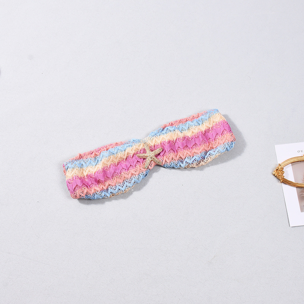 Pink Striped Two-Piece Set - Backless Tube Top Maxi Skirt