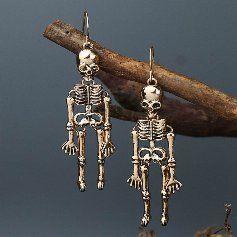 Skeleton Alloy Earrings - Fashions Envy