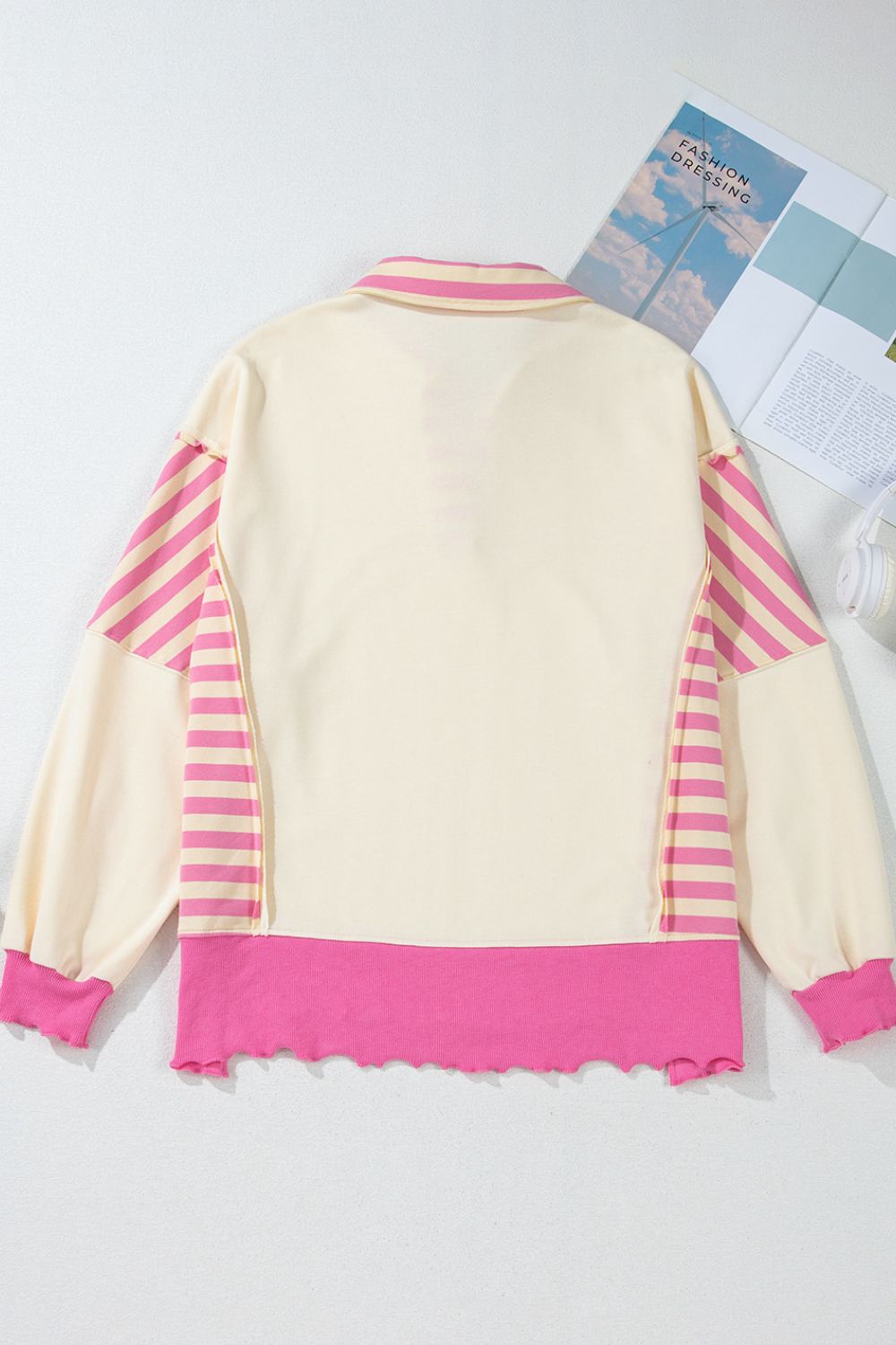 Valentineās Day Sequin Heart Pattern Long Sleeve Sweatshirt