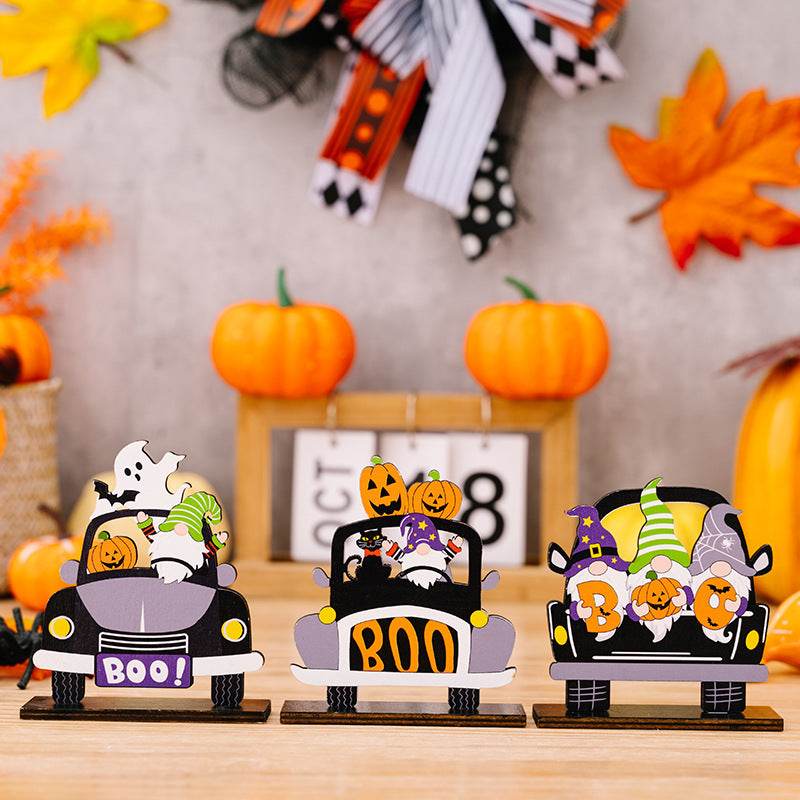 Halloween Element Car-Shape 3-Piece Ornaments - Fashions Envy