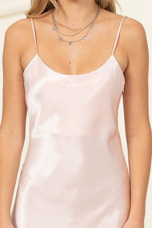 Front Slit Love Tree Sleeveless Maxi Dress