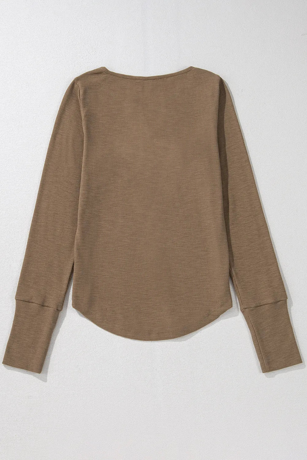 Eyelet V-Neck Long Sleeve Top - Fashions Envy