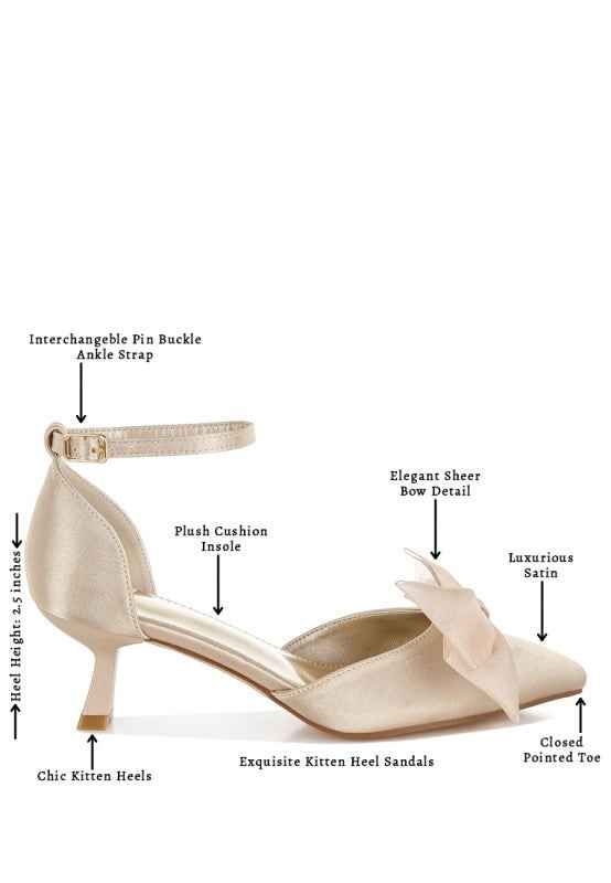 Cadell Bow Detail Satin Sandals