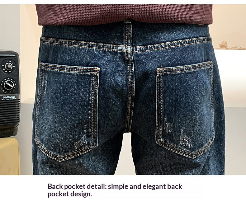 Multi-Pocket Dad Jeans Men - Loose Fit Cargo Style - Fashions Envy