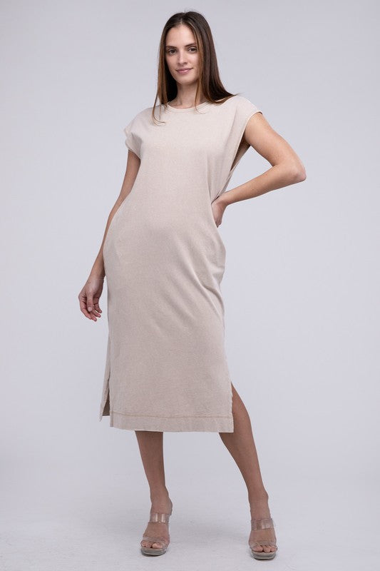 Casual Comfy Short Sleeve Midi Dress