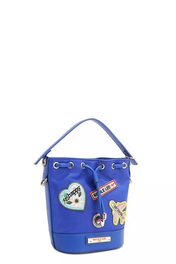 Nicole Lee USA Color Patch Bucket Bag - Designer Crossbody Bag - Fashions Envy