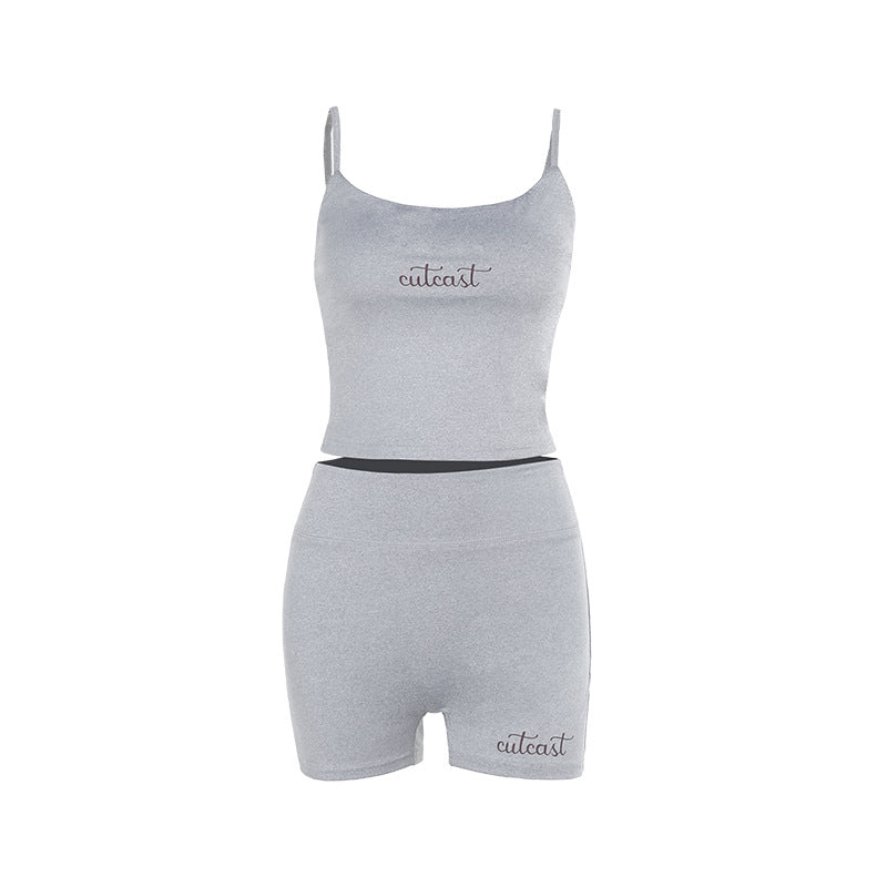 Shorts Set - Square Neck Two-Piece Outfit