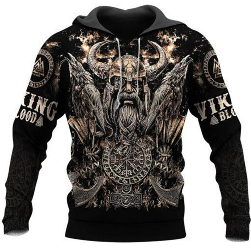 Viking Tattoo Hoodie - Anime Game Graphic Pullover