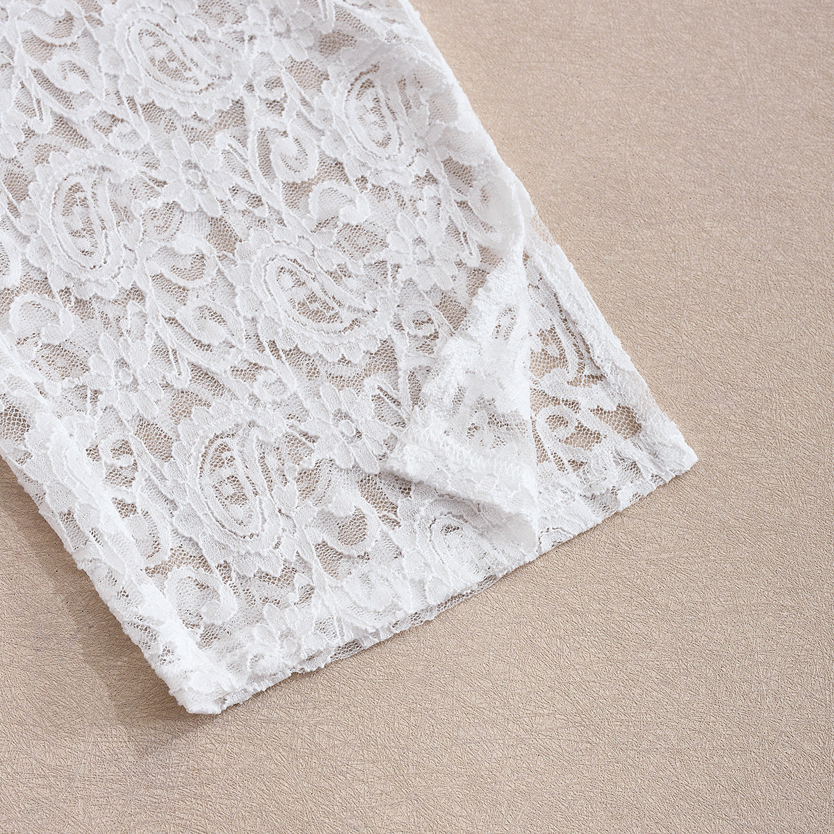 White Lace Jumpsuit - Deep V Backless Wide Leg Outfit