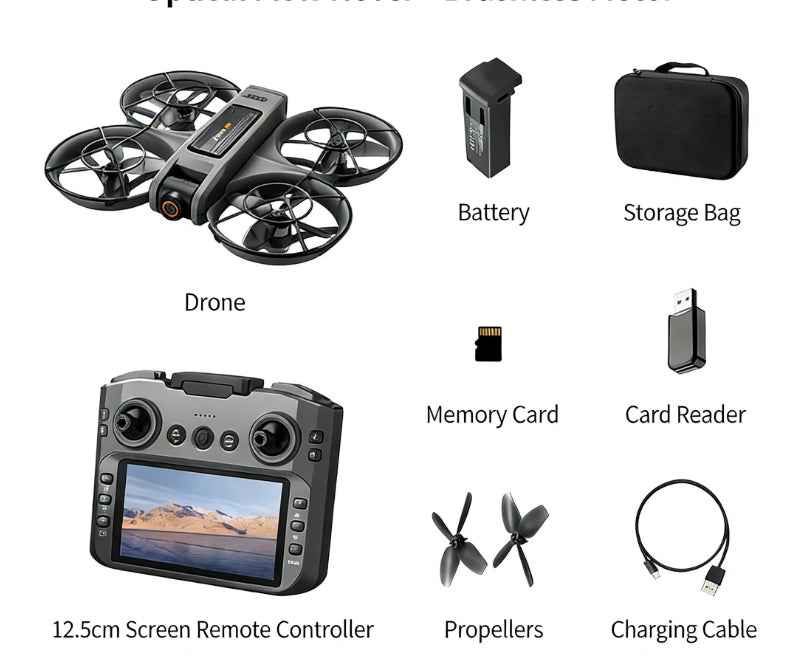 S156 Brushless RC Drone with Screen - FPV HD Camera