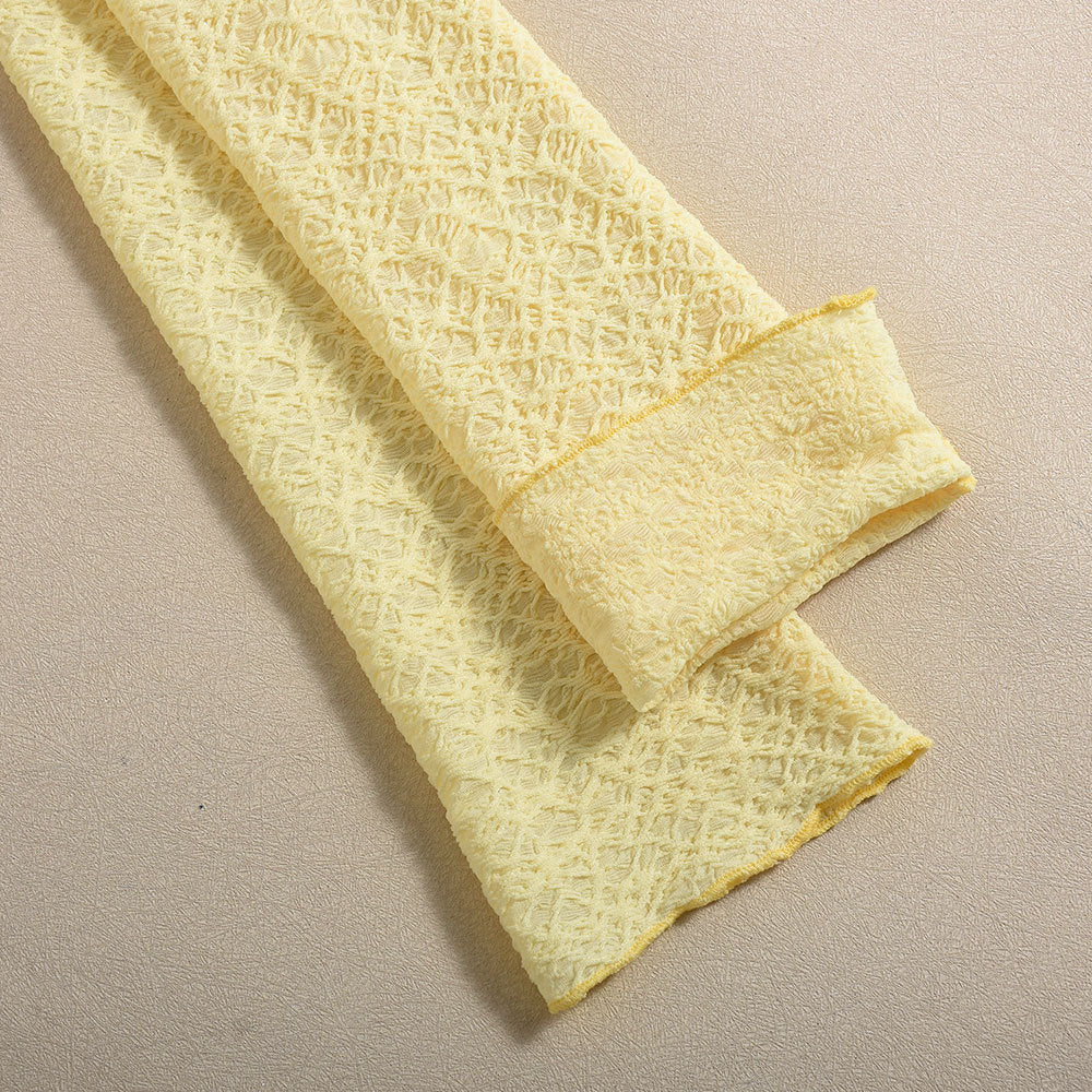 Backless Maxi Dress - Tie Detail Long Sleeve Yellow