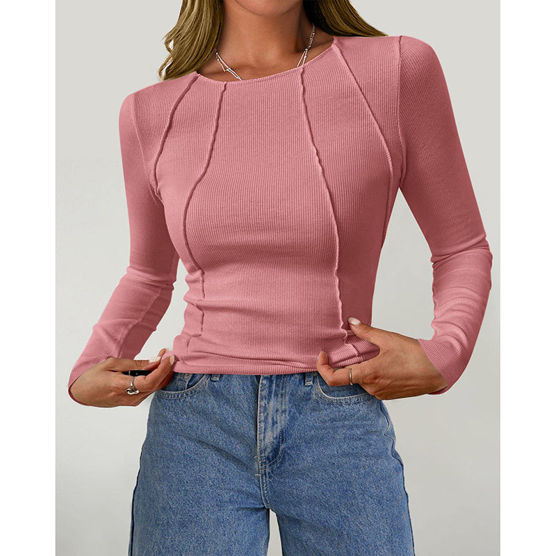 Long Sleeve Crewneck Slim Fit Basic Tee