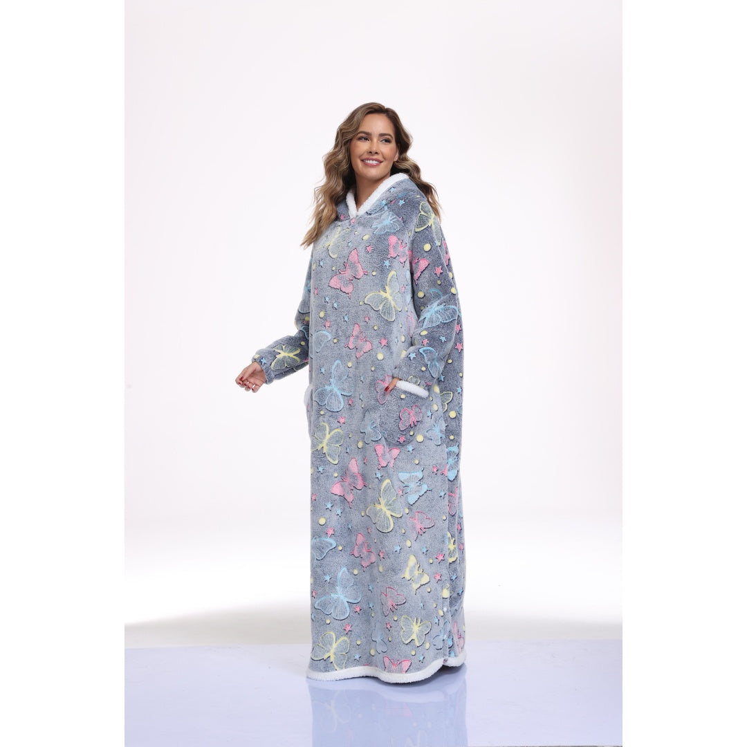 Hooded Blanket Sweatshirt - Sherpa Wearable Style