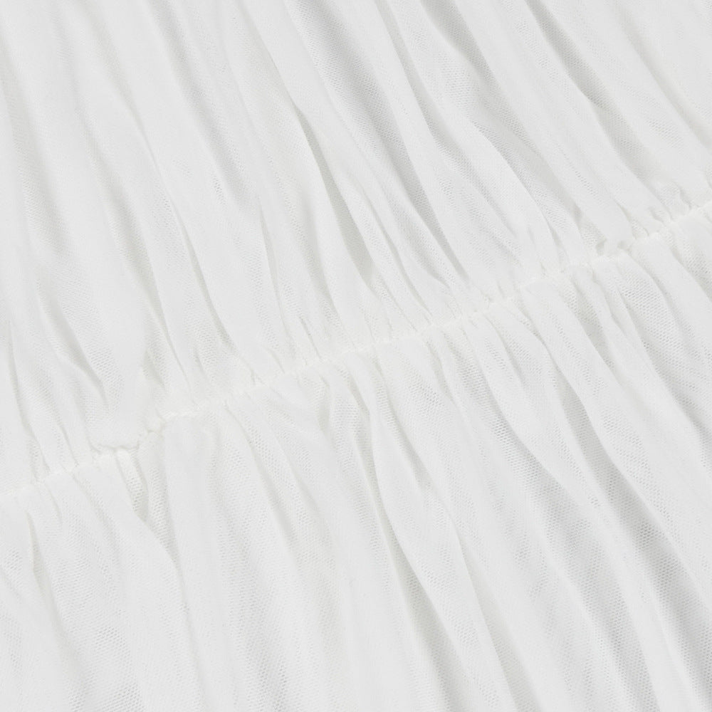 Close-up of white fabric with subtle texture