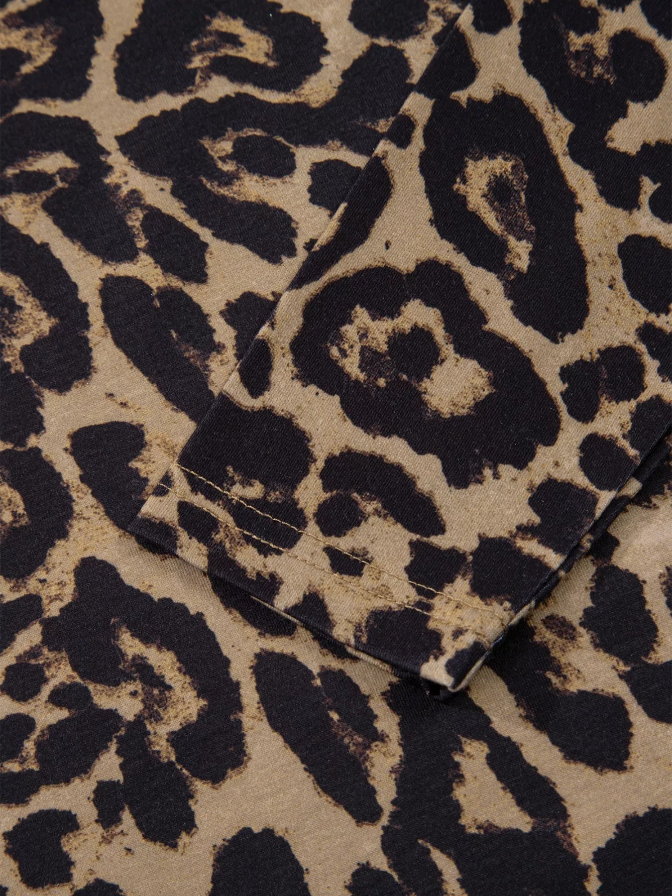 Leopard Print Top - Square Neck Long Sleeve Going Out - Fashions Envy
