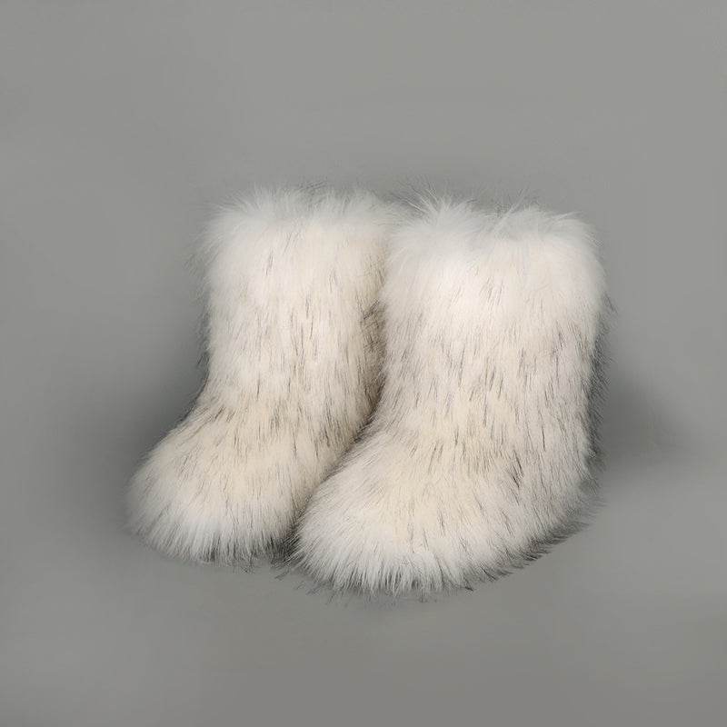 Thermal Fuzzy Platform Boots - Fashions Envy