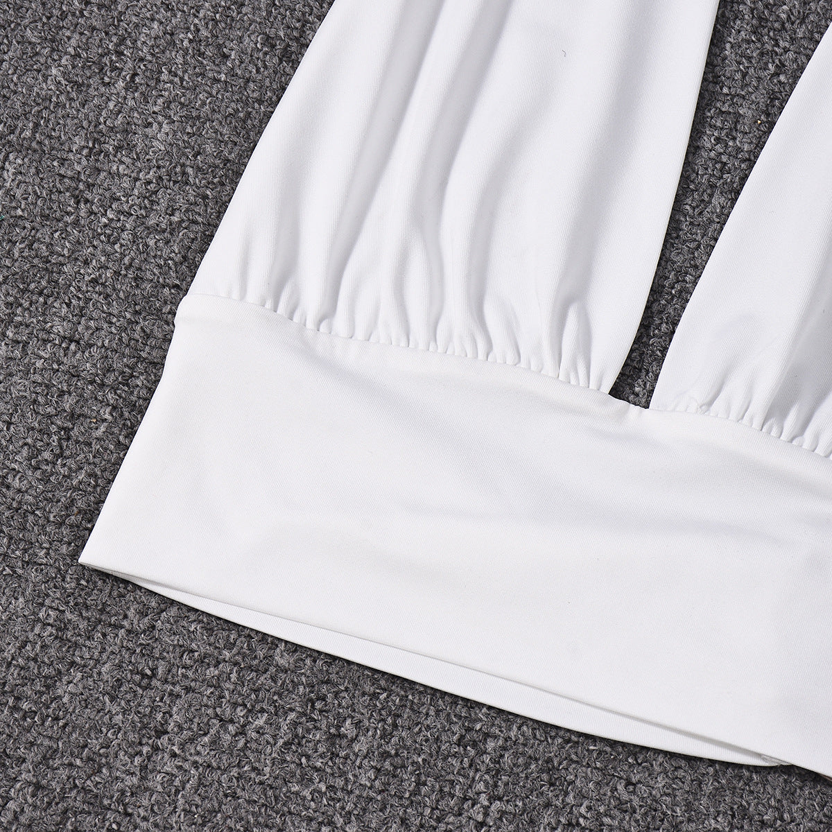 Halter Crop Top and Maxi Skirt Set - White Backless Outfit