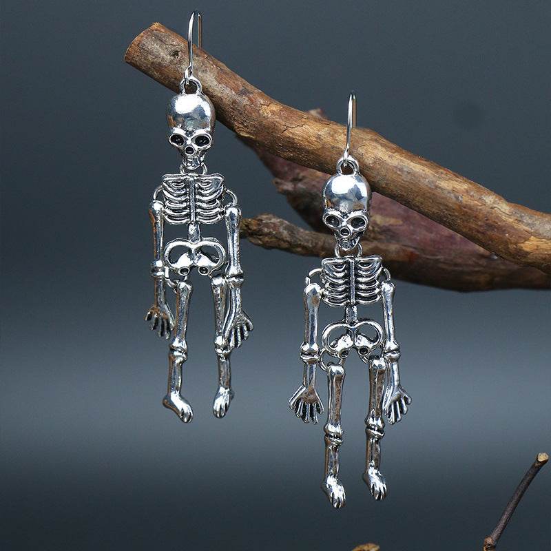 Skeleton Alloy Earrings - Fashions Envy