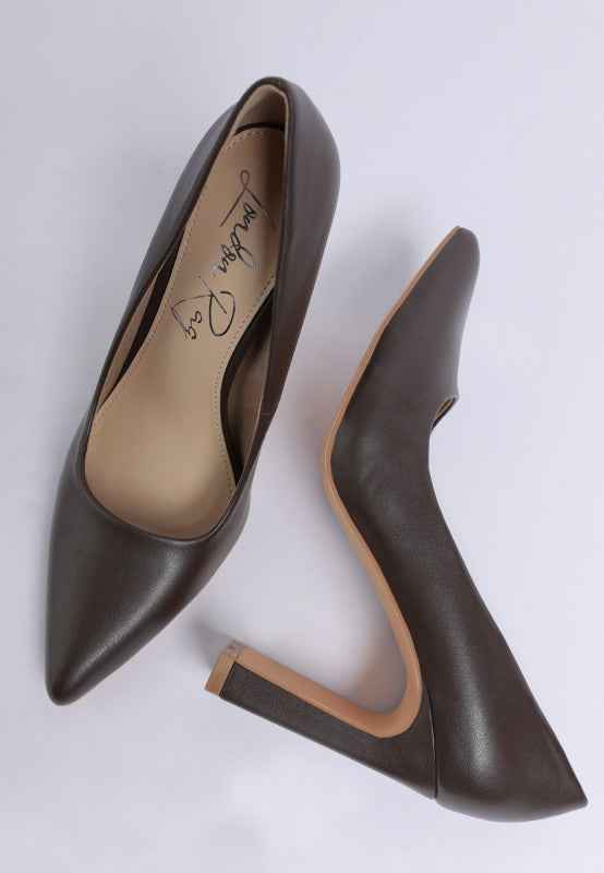 Shacarri Faux Leather Pumps