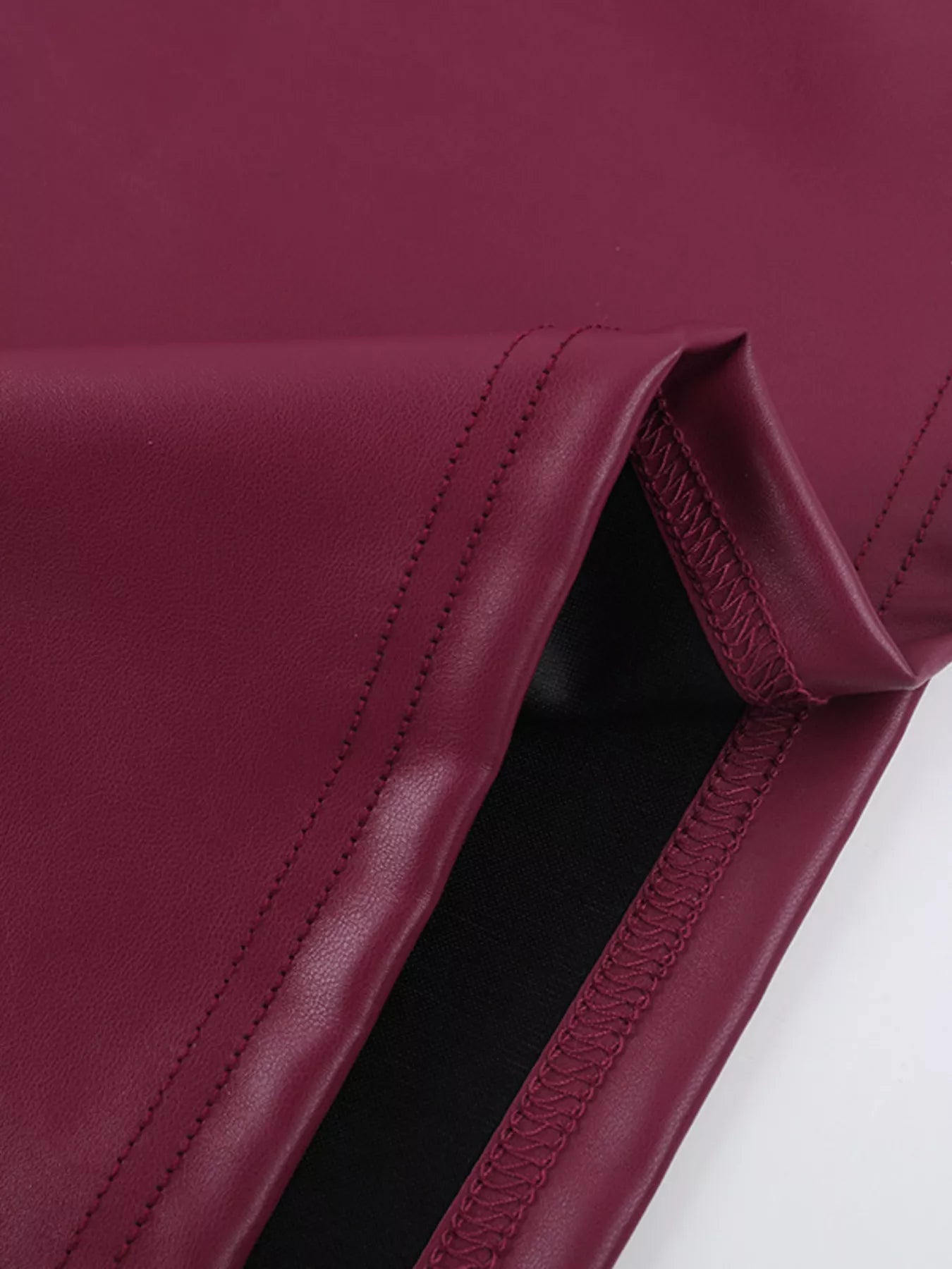 Faux Leather Bodycon Maxi Dress - Lace-Up Back Slit - Fashions Envy