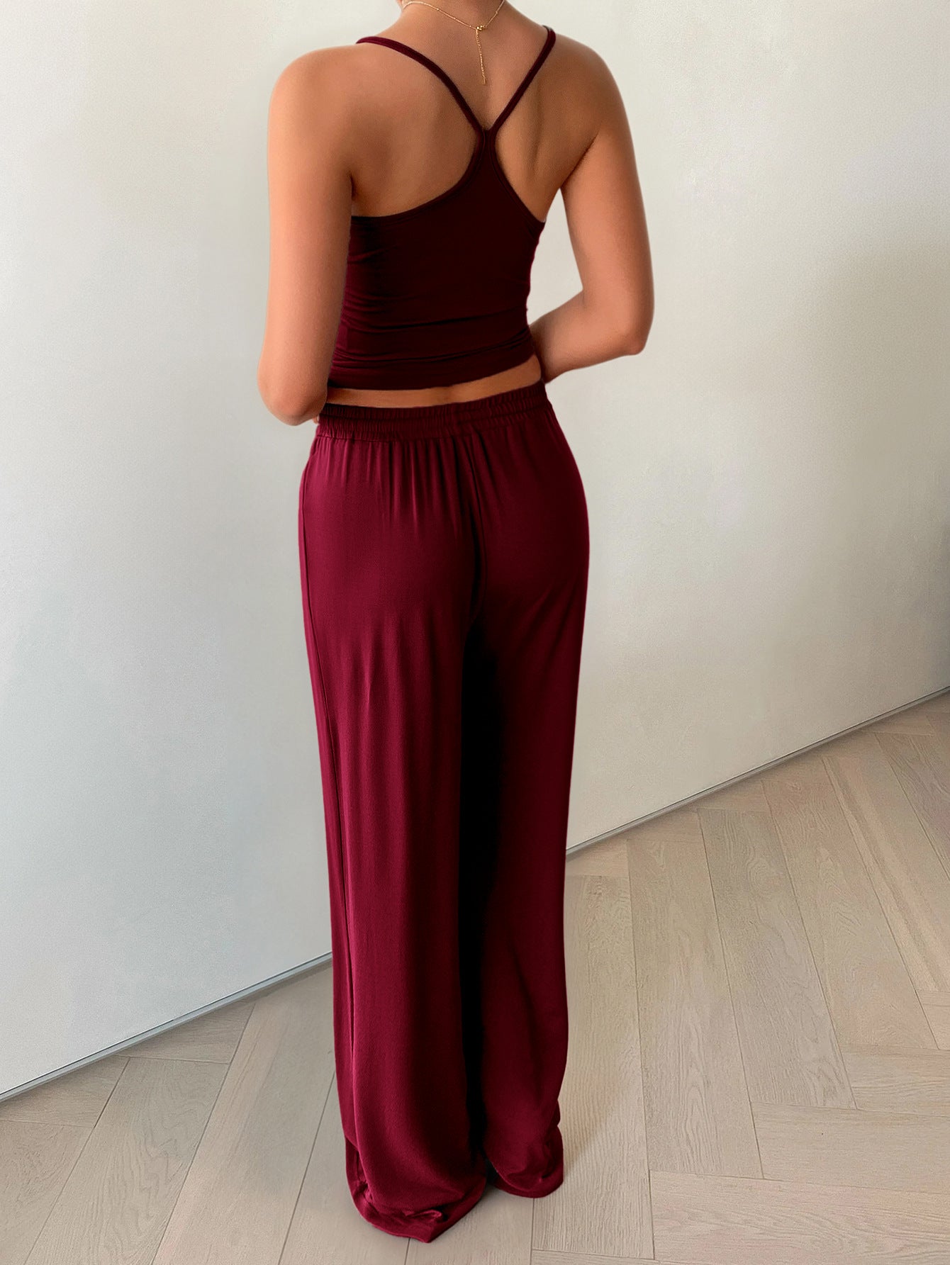 Cami & Wide Leg Pants Lounge Set - Two-Piece Outfit