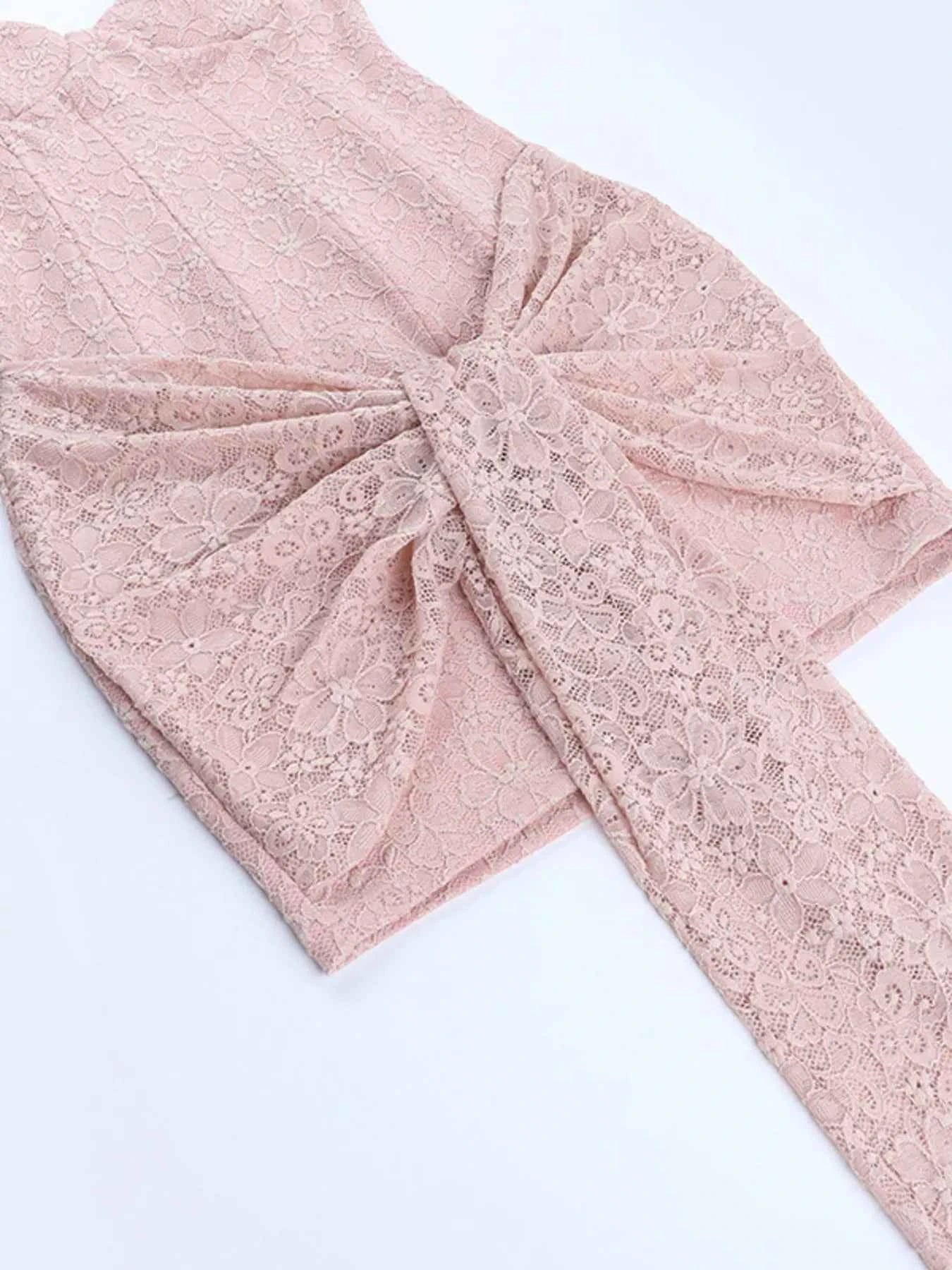 Sweetheart Neck Mini Dress - Wide Strap Lace Detail