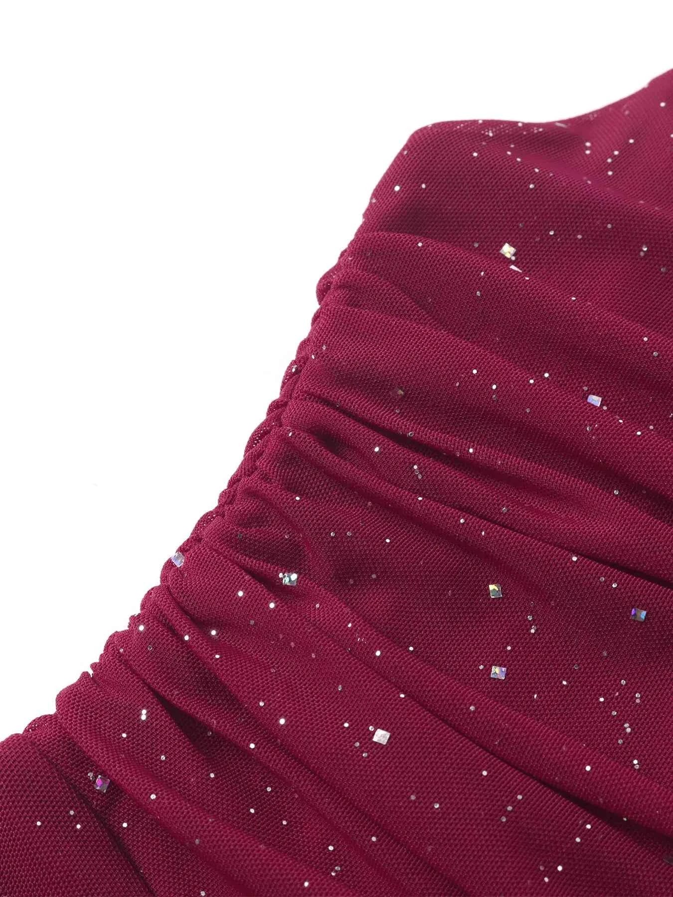 Glitter Tube Mermaid Maxi Dress