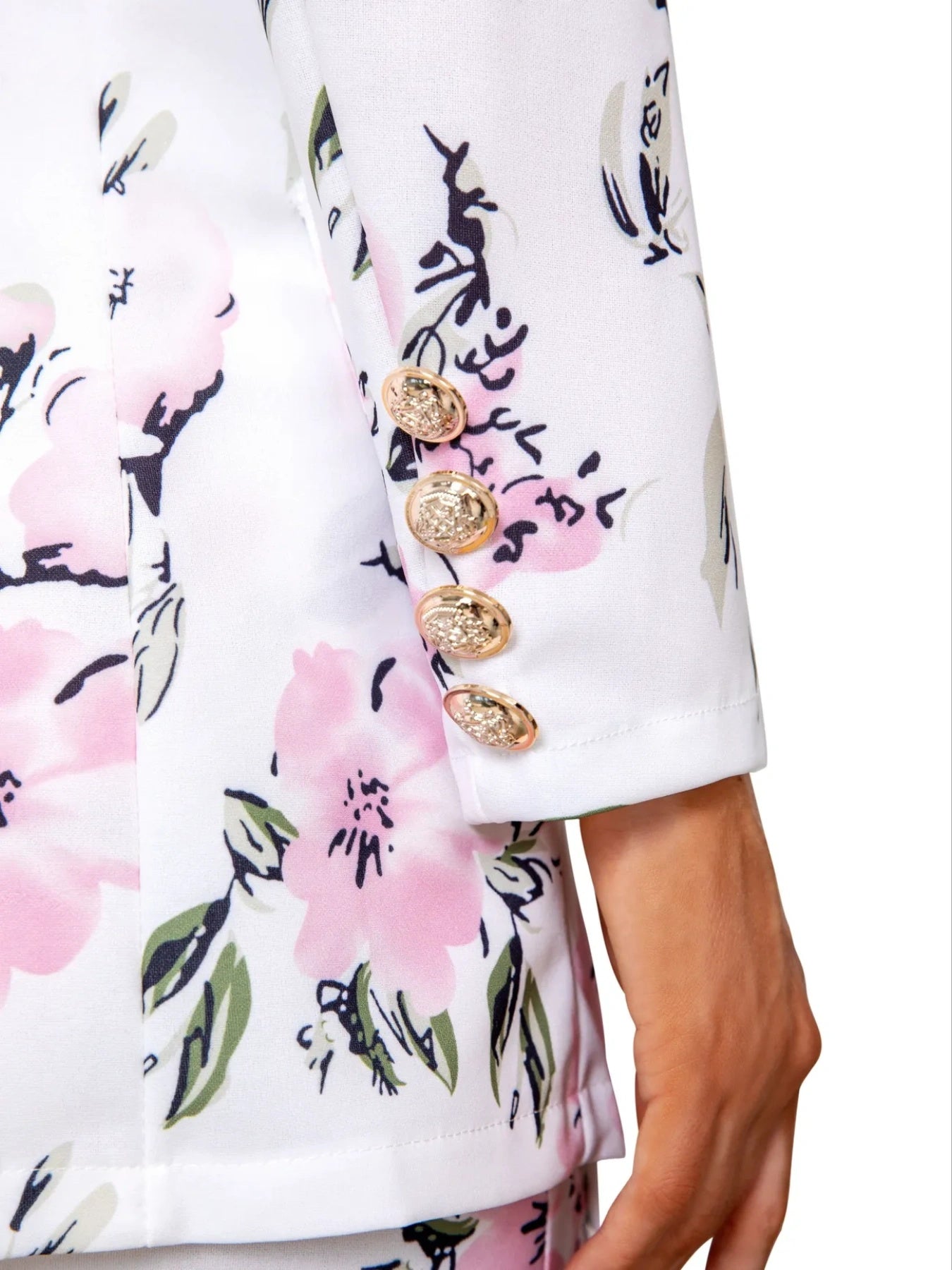 Skirt Suit Set - Double-Breasted Jacket & Tailored High-Waist Skirt