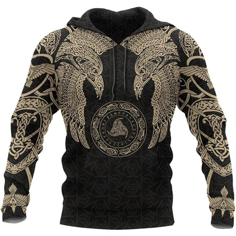 Viking Tattoo Hoodie - Anime Game Graphic Pullover