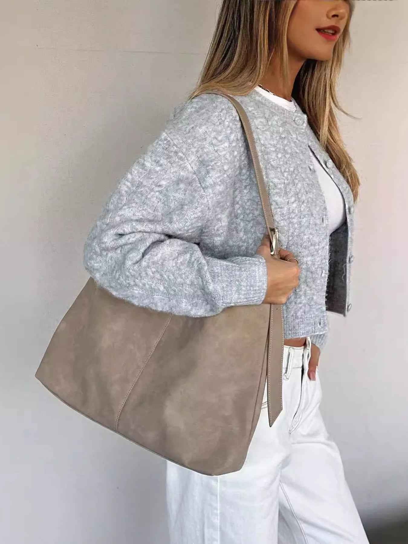 Cable Knit Cardigan - Button-Up Sweater - Fashions Envy