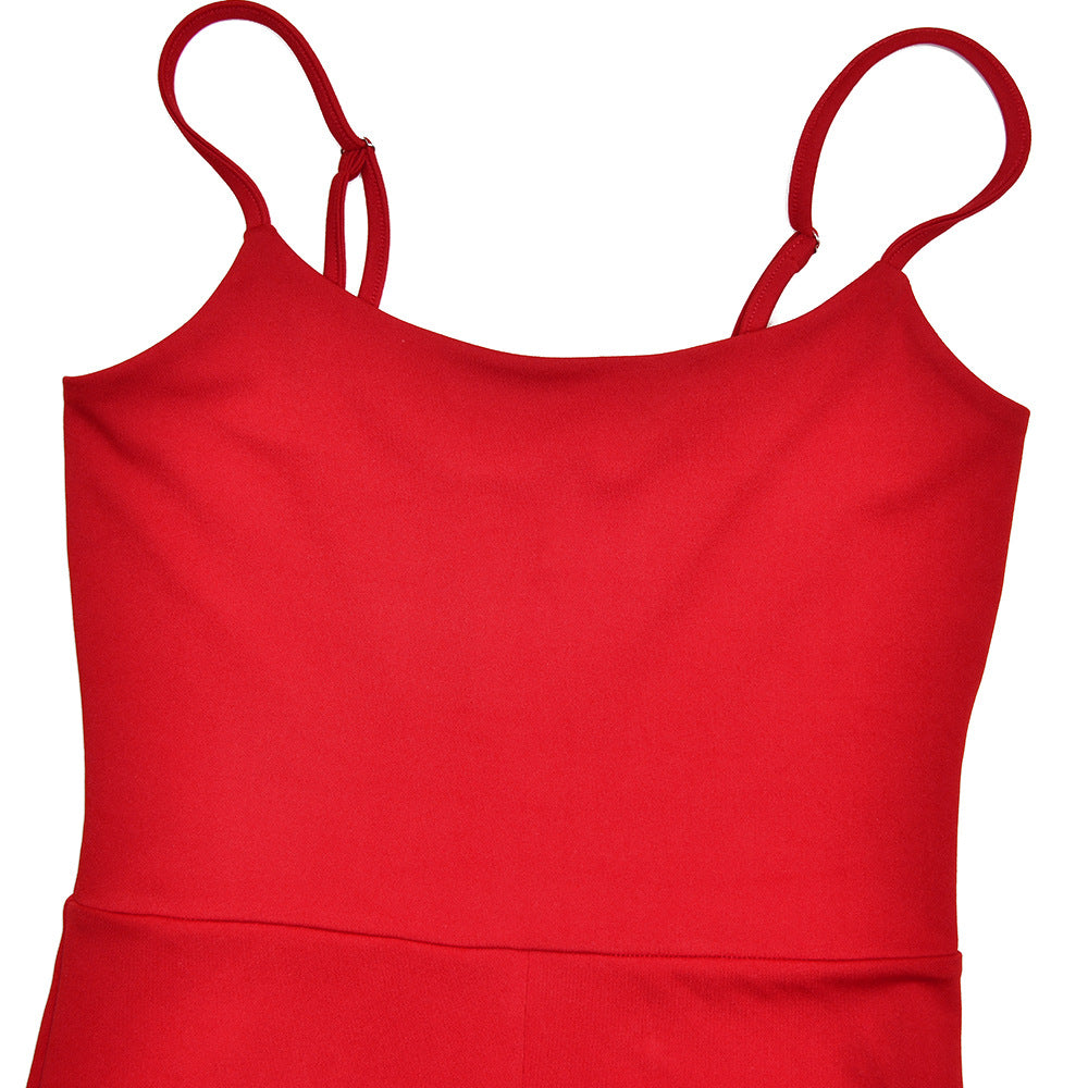 Long Sleeve Jumpsuit Set - Round Neck Tight Two-Piece