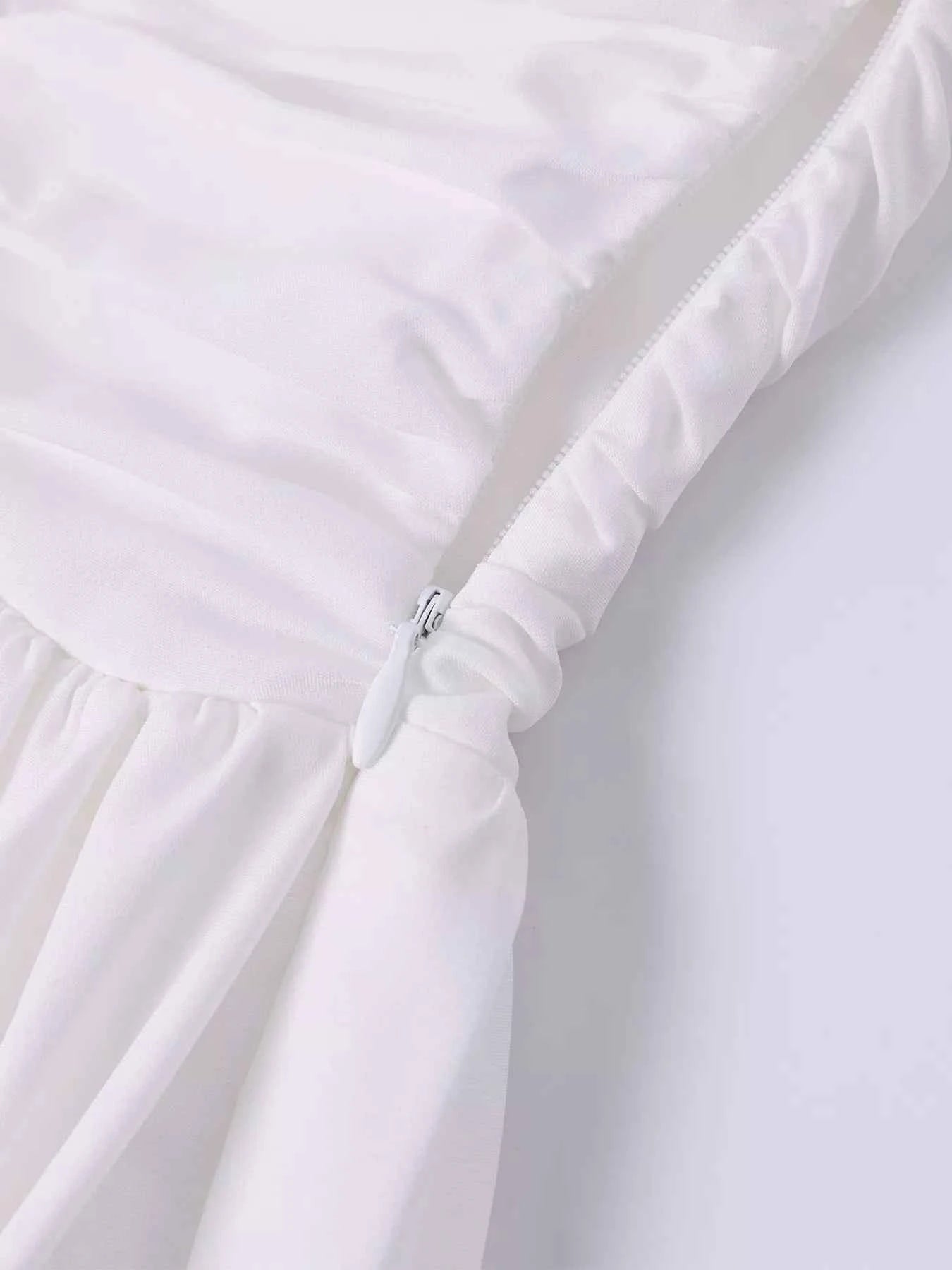 Sweetheart Neck Puff Sleeve Midi Dress