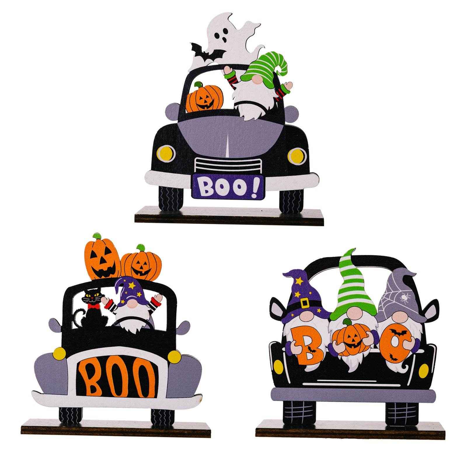 Halloween Element Car-Shape 3-Piece Ornaments