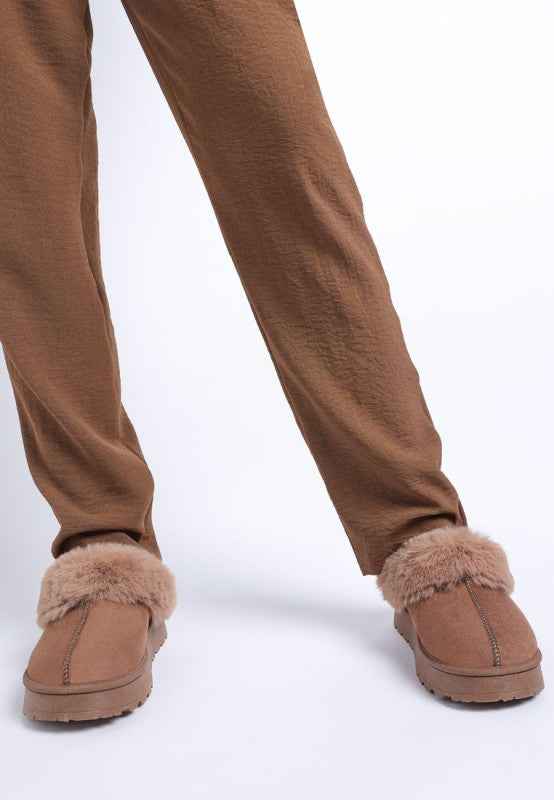 Portho Faux Fur Slip Ons