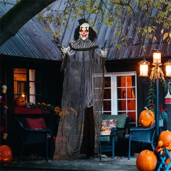 6ft Motion Activated Scary Clown - Halloween Decoration - Fashions Envy