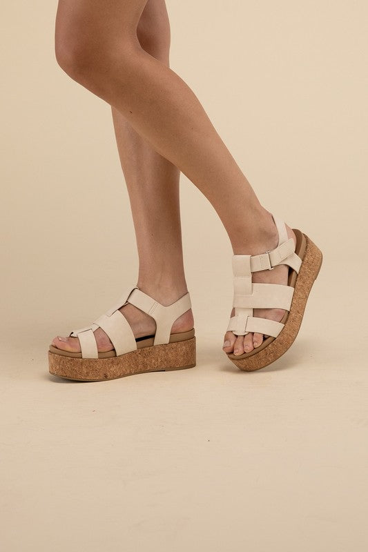 AMENDA-S Buckle Platform Sandal Wedge