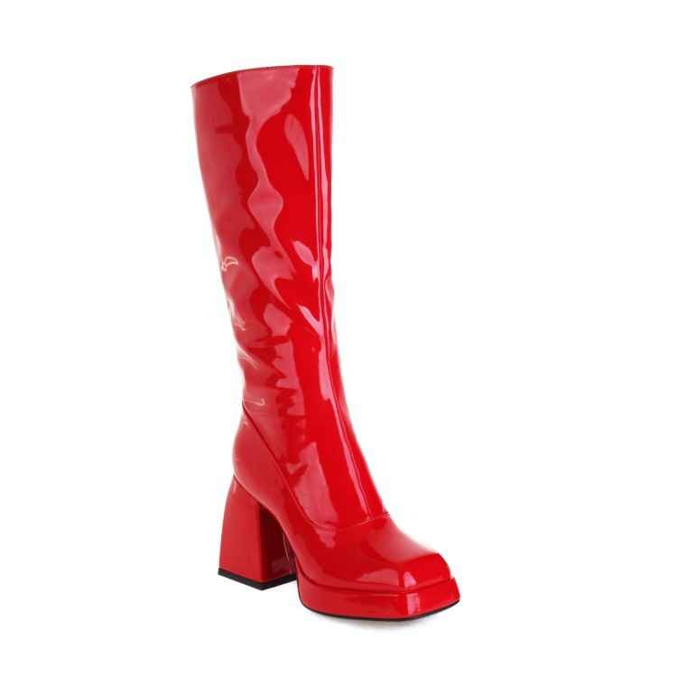 Women's Waterproof Platform High Boots - Candy Colors - Fashions Envy
