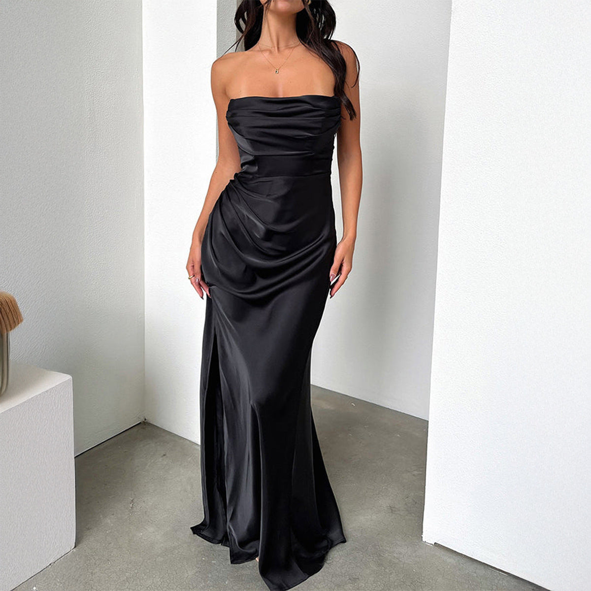 Strapless Mermaid Prom Gown - Sweetheart Ruched Maxi