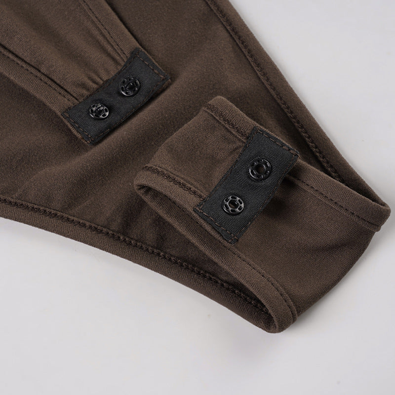 Turtleneck Bodysuit - Open Shoulder Cutout Sexy Style