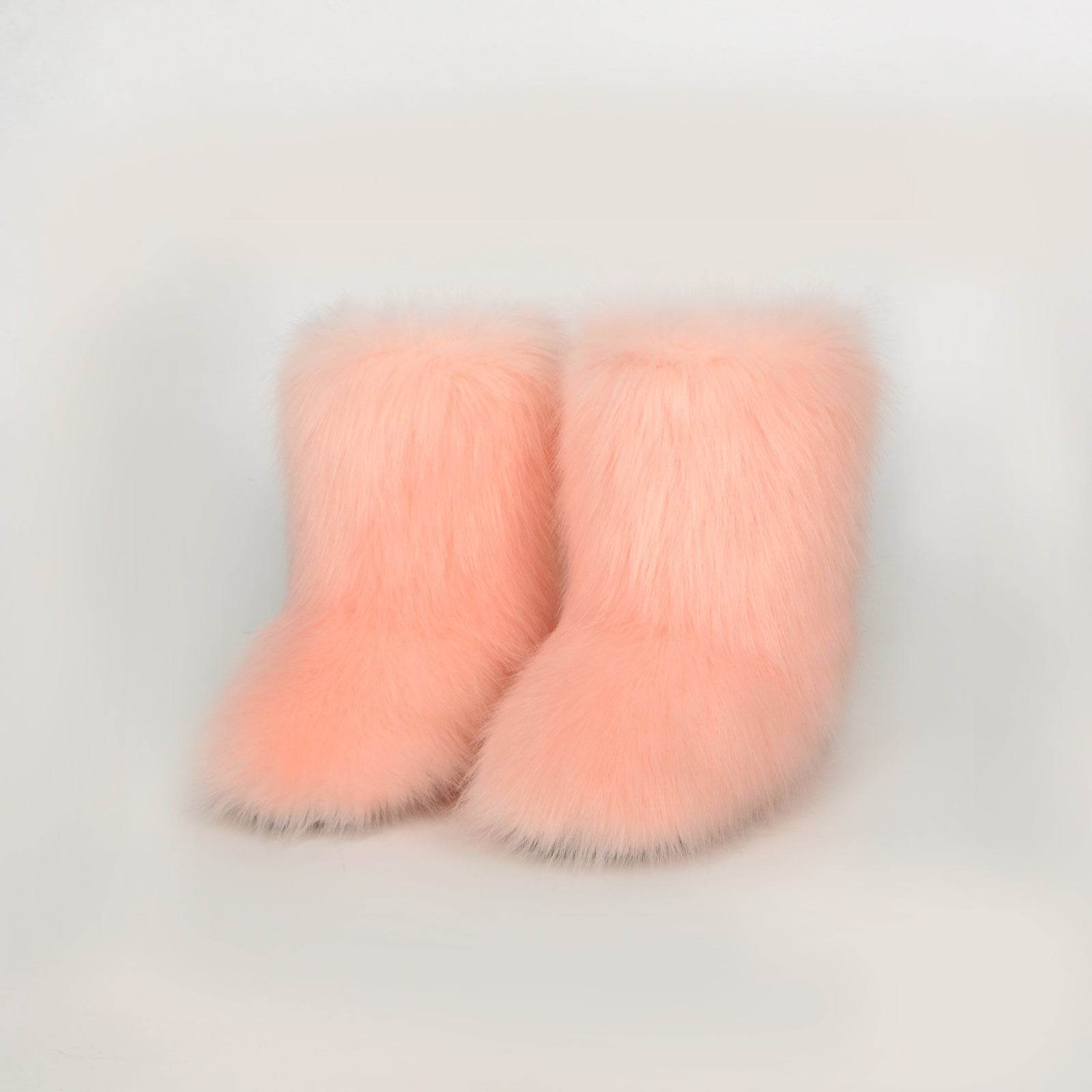 Thermal Fuzzy Platform Boots - Fashions Envy