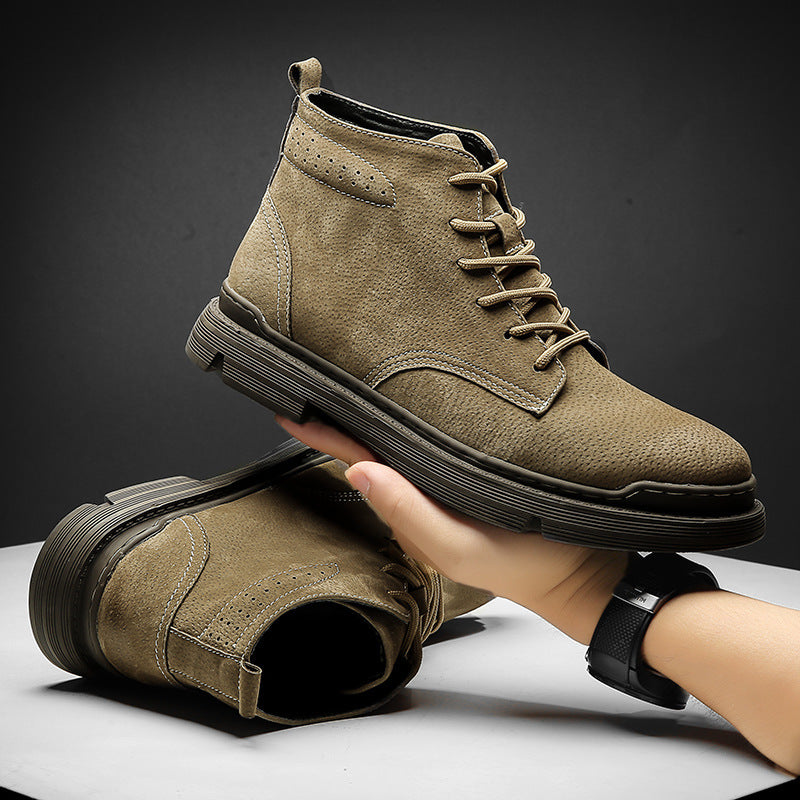 Men's Plush Martin Trend Retro All-Match Tooling Boots