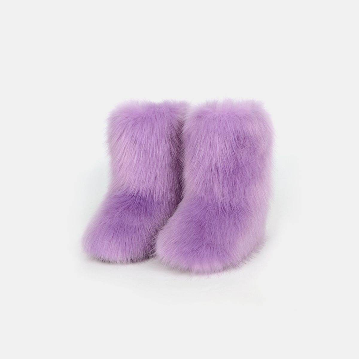 Thermal Fuzzy Platform Boots - Fashions Envy