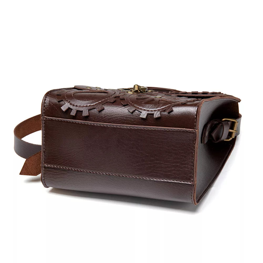 Steampunk Gear Bag - Mechanical Crossbody with Gears - Fashions Envy