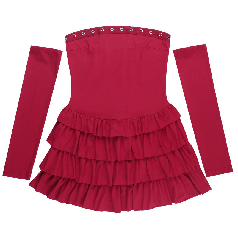 Asymmetric Bodycon Mini Dress - Long Sleeve Knit - Fashions Envy