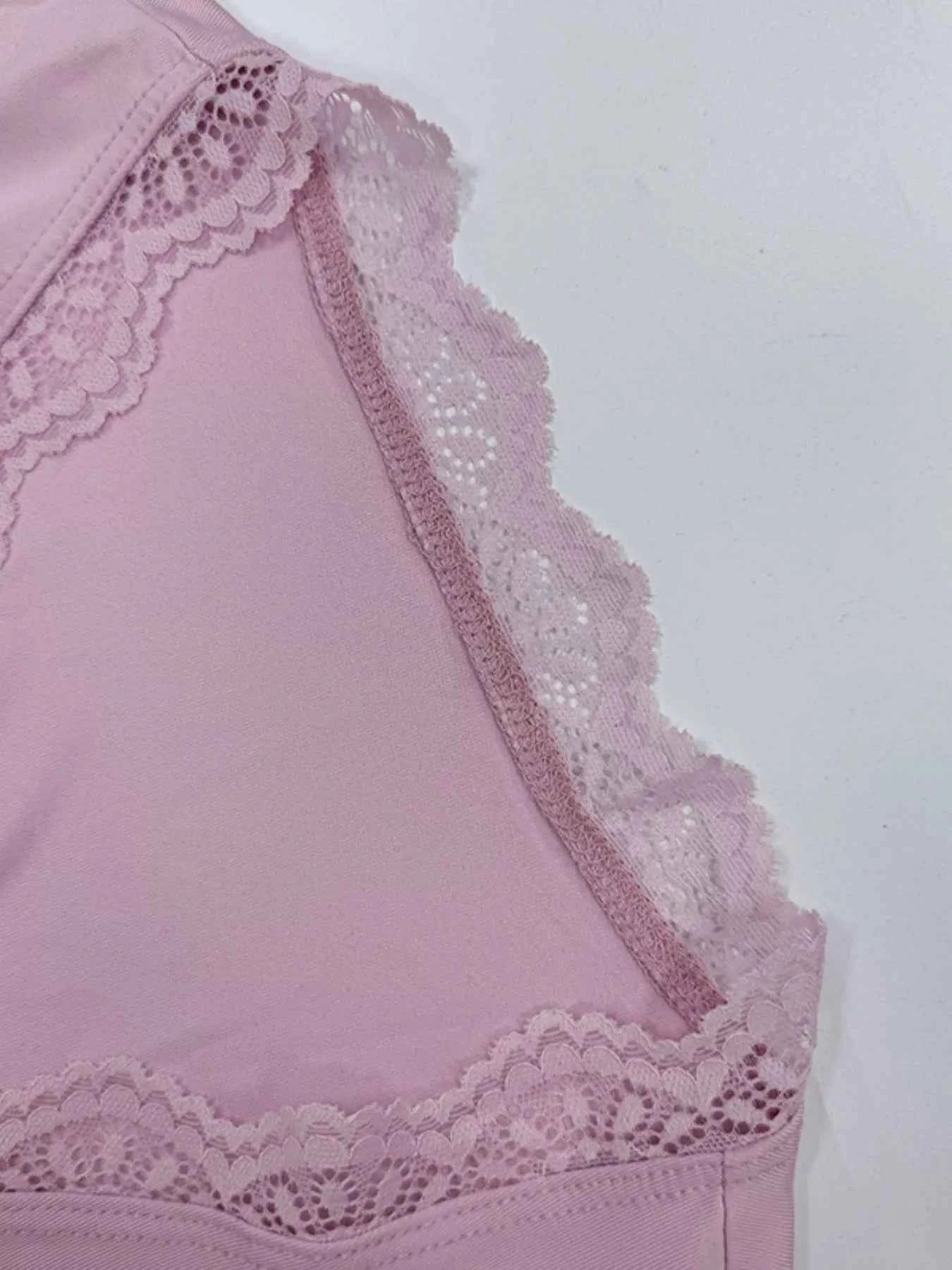 Lace Trim Bell Sleeve Tie Blouse