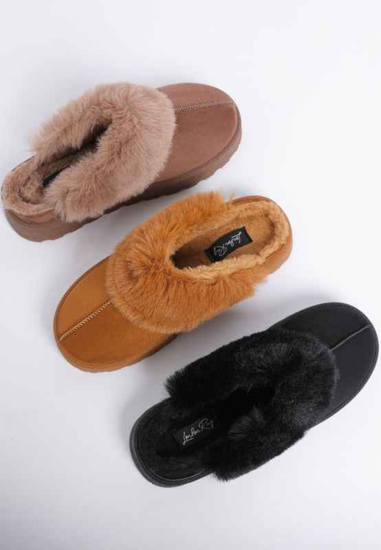 Portho Faux Fur Slip Ons