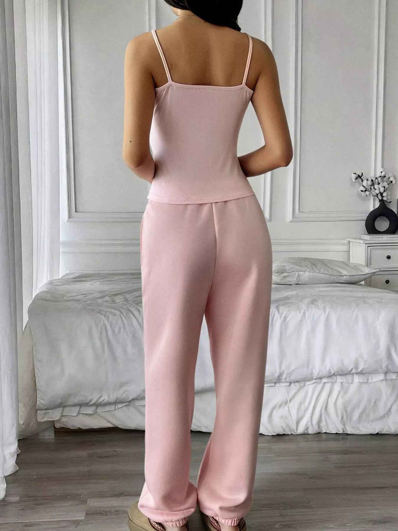 Cami & Wide Leg Pants Set - Soft Lounge Outfit - Fashions Envy