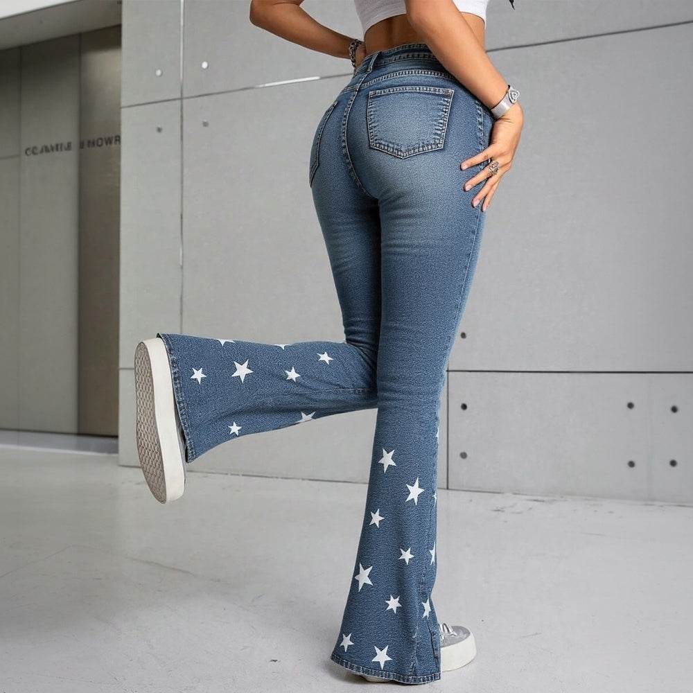 Vintage Star Pattern Jeans Forbidden Platform - Temu - Fashions Envy
