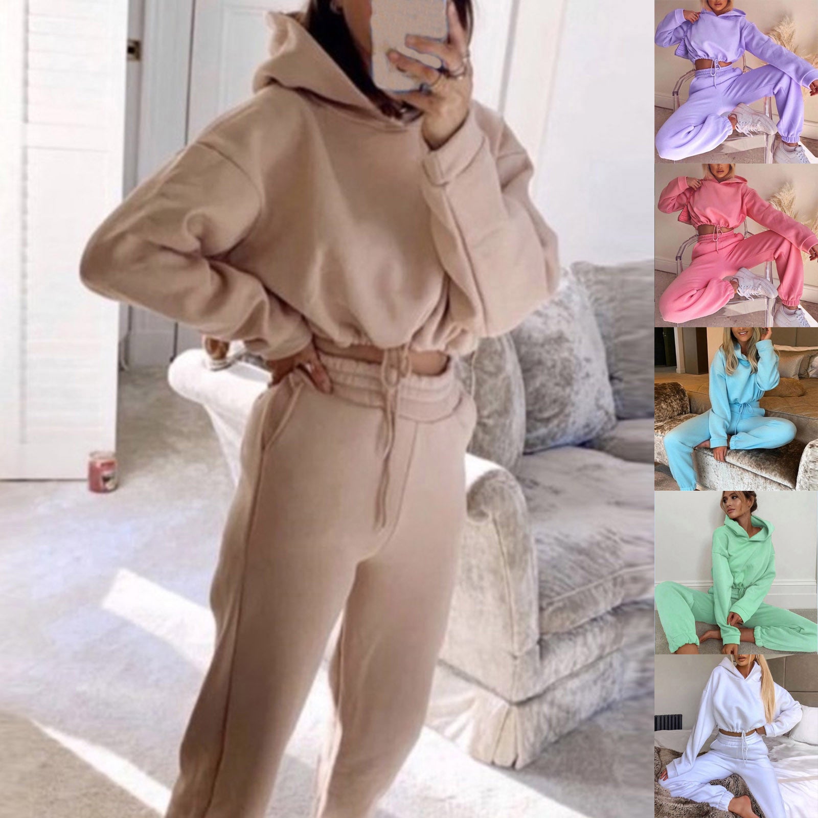 2 Piece Sweatsuit - Women's Hoodie & Joggers Tracksuit