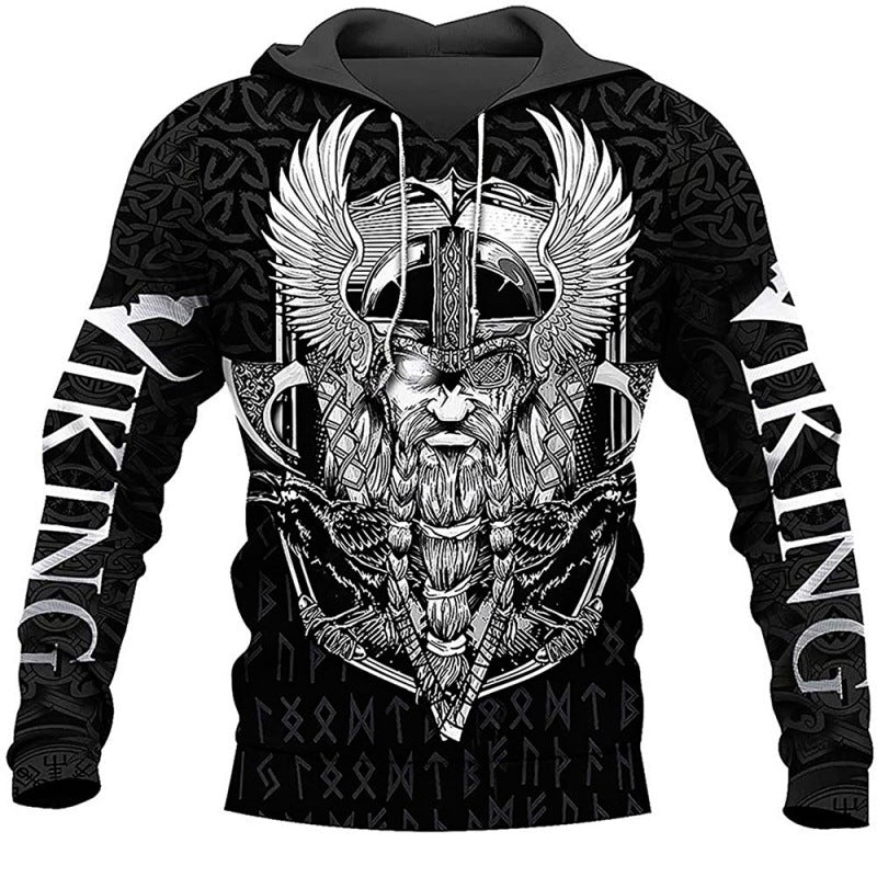 Viking Tattoo Hoodie - Anime Game Graphic Pullover